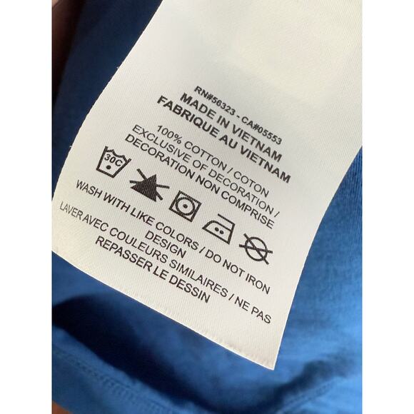 Nike‎ Sportswear NSW AOP Logo Tee Shirt Athleisure Marina Blue Mens Small GUC - Picture 4 of 7